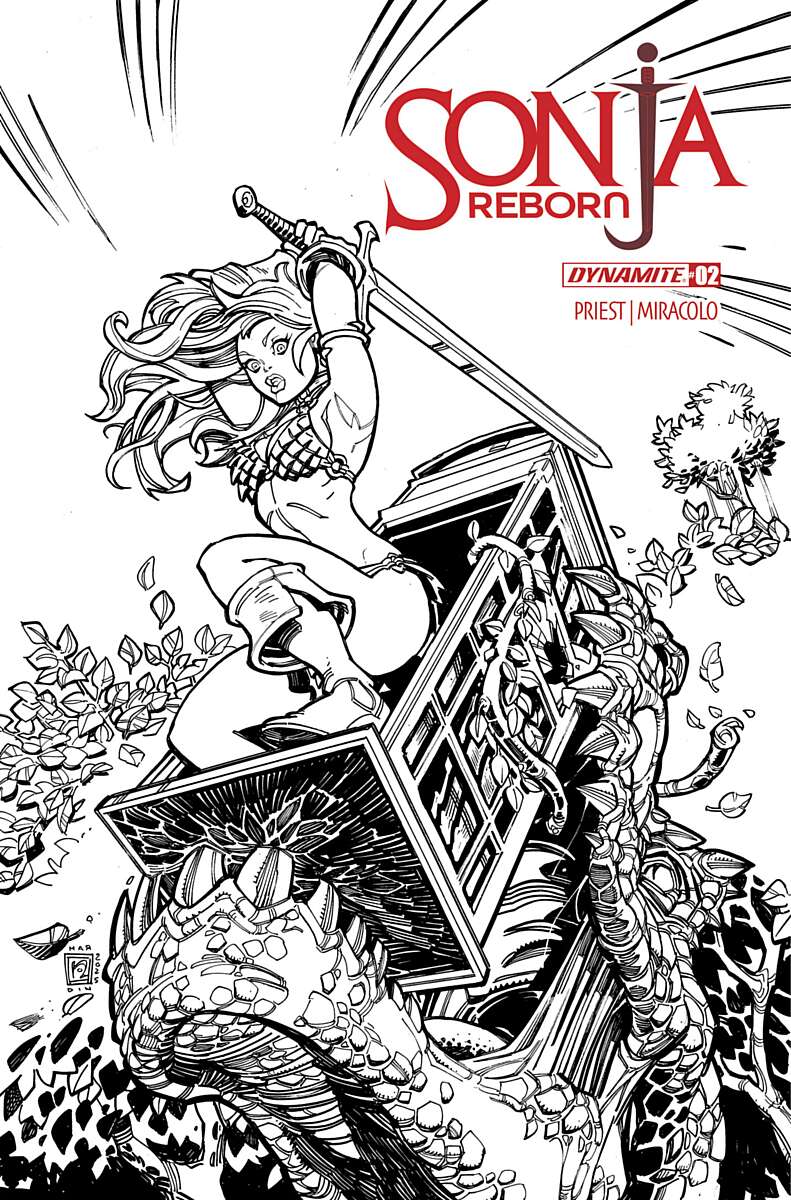 SONJA REBORN #2 CVR H | RATIO INCENTIVE 1:10 HARDIN LINE ART | DYNAMITE | SEPTEMBER 2025