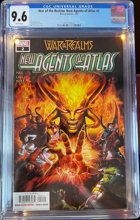 WAR OF THE REALMS: NEW AGENTS OF ATLAS #2 | SLAB CGC 9.6 | MARVEL COMICS | 2019 | A