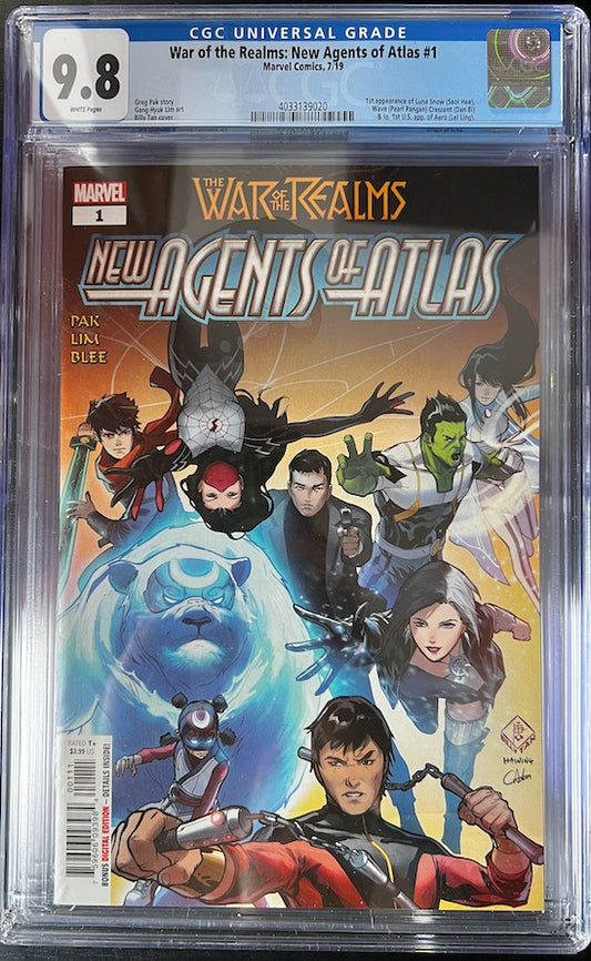 WAR OF THE REALMS: NEW AGENTS OF ATLAS #1 | 9.8 CGC SLAB |MARVEL COMICS | 2019 | A