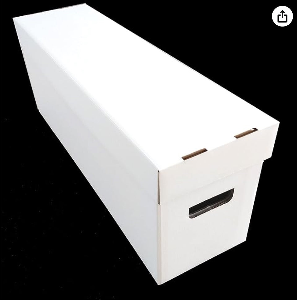 10 X Comic Book Collectors Longbox – White Archive Storage Boxes (Set of 10)