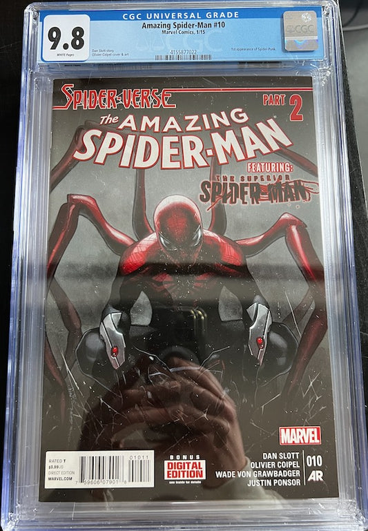 THE AMAZING SPIDER-MAN, VOL. 3 #10 | SLAB CGC 9.8 NEAR MINT/MINT | MARVEL COMICS | 2015 | A | 2ND APPEARANCE OF SPIDER-GWEN