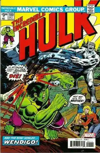 THE INCREDIBLE HULK, VOL. 1 #180 | MARVEL COMICS | 2020 | D | FACSIMILE EDITION